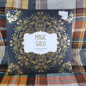 Magic Gold Adult Coloring Book. NEW.